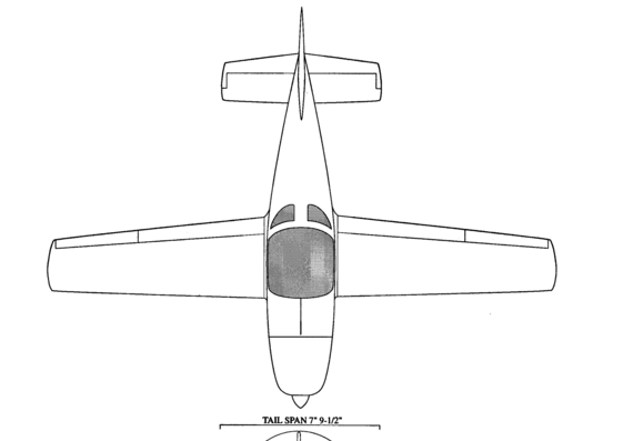 Самолет Pulsar III - чертежи, габариты, рисунки