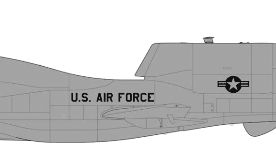 Самолет RQ-4B Global Hawk - чертежи, габариты, рисунки
