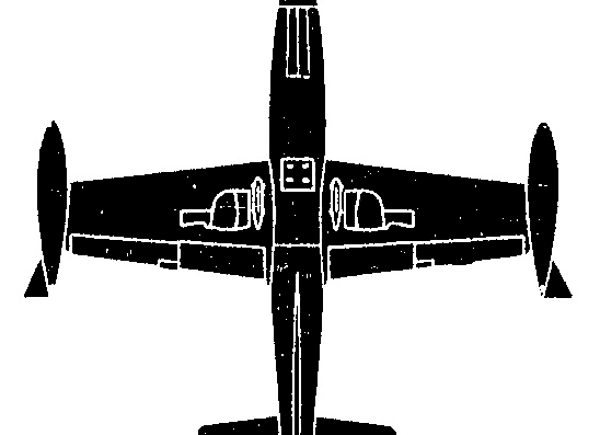 Самолет Republic F-84 Thunderjet - чертежи, габариты, рисунки