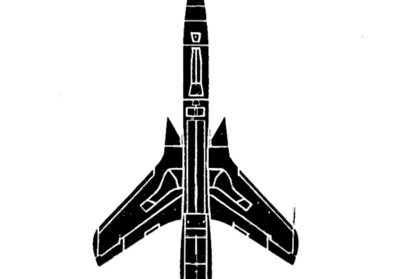 Самолет Republic F105 Thunderchief - чертежи, габариты, рисунки