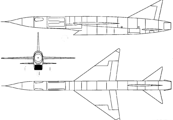 Самолет Republic XF-103 - чертежи, габариты, рисунки