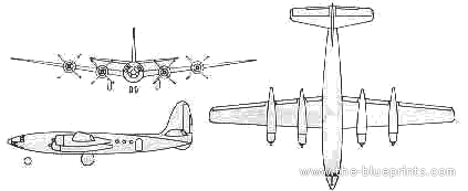 Republic XF-12 - XR-12 Rainbow aircraft - drawings, dimensions, figures