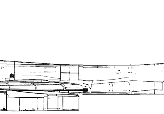 Самолет Rockwell B-1A Lancer - чертежи, габариты, рисунки