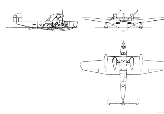Самолет Rohrbach Rocco - чертежи, габариты, рисунки