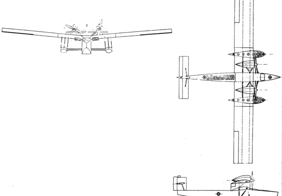 Самолет Rohrbach Rodra - чертежи, габариты, рисунки