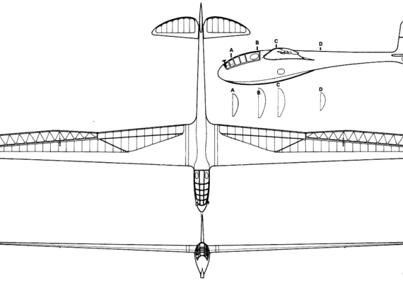 Самолет Rotter Nemere - чертежи, габариты, рисунки
