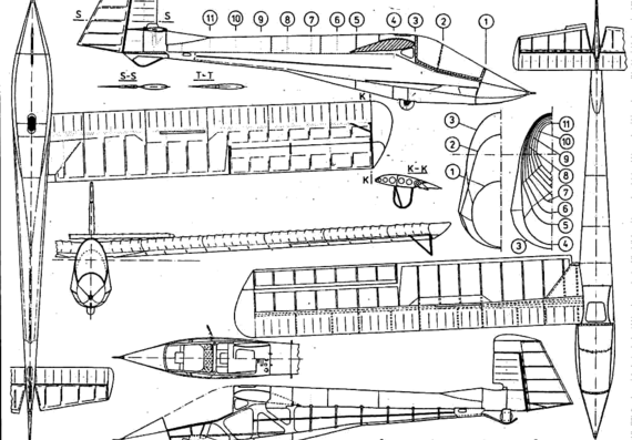 Rubik Gobe aircraft - drawings, dimensions, figures