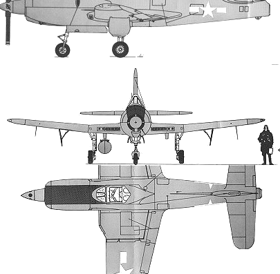 Самолет Ryan F2R-1 Dark Shark - чертежи, габариты, рисунки