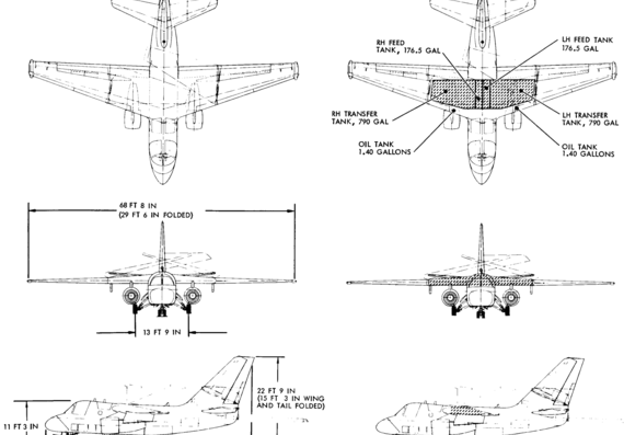Aircraft S-3 - drawings, dimensions, figures