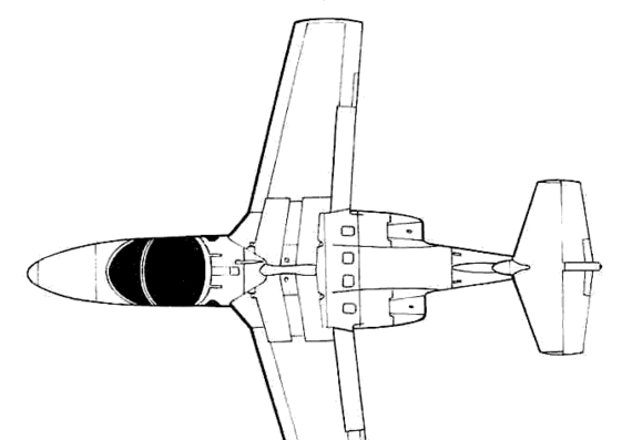 Самолет SAAB 105 - чертежи, габариты, рисунки