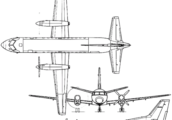 Самолет SAAB 340 (Sweden) (1983) - чертежи, габариты, рисунки
