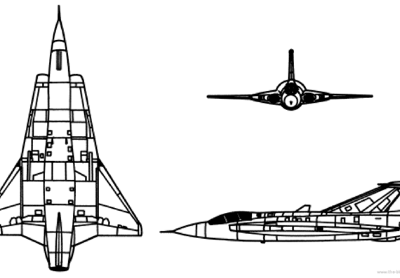 Самолет SAAB Draken - чертежи, габариты, рисунки