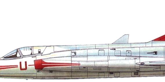 Самолет SAAB J35-1 Draken - чертежи, габариты, рисунки