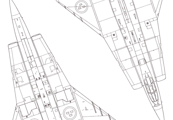 Самолет SAAB J 35 Draken - чертежи, габариты, рисунки