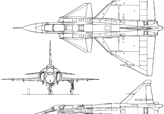 Aircraft SAAB J 37 Viggen (Sweden) (1967) - drawings, dimensions, figures