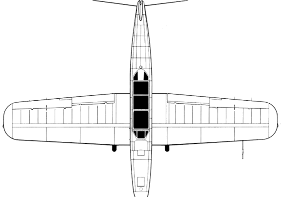 Самолет SIPA 12 - чертежи, габариты, рисунки