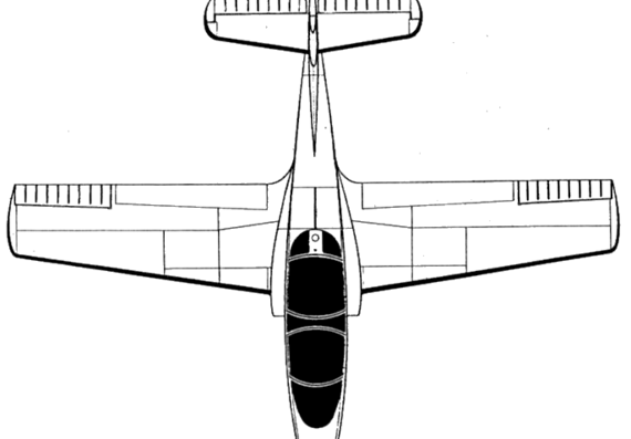 Самолет SIPA 300 - чертежи, габариты, рисунки