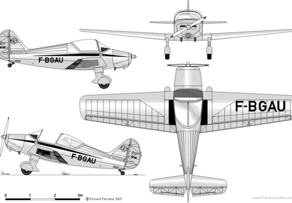 Aircraft SIPA 903 - drawings, dimensions, figures