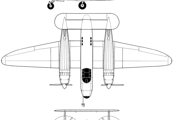 Самолет SNCAC NC-1070 - чертежи, габариты, рисунки