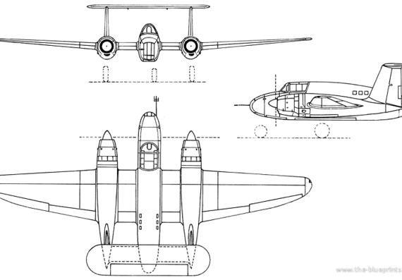 Самолет SNCAC NC.1070 (France) (1947) - чертежи, габариты, рисунки