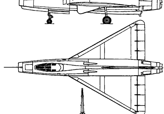 Самолет SNCASE SE-212 Durandal - чертежи, габариты, рисунки