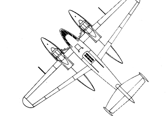 Самолет SNCASE SE-400 - чертежи, габариты, рисунки