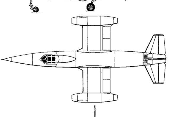 Самолет SNCASO SO-9050 Trident II - чертежи, габариты, рисунки