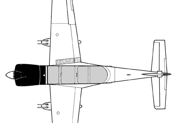 Самолет SOCATA TB-30 Epsilon - чертежи, габариты, рисунки