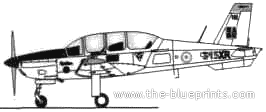 Самолет SOCATA TB30 Epsilon - чертежи, габариты, рисунки