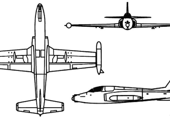 Самолет SOKO Galeb - чертежи, габариты, рисунки