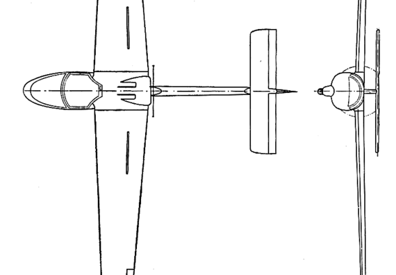 Самолет SZD-45 Ogar - чертежи, габариты, рисунки