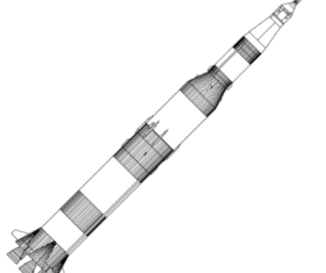 Самолет Saturn V - чертежи, габариты, рисунки