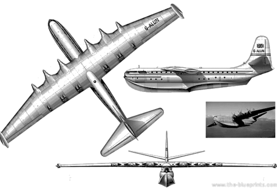Самолет Saunders Roe SARO SR.45 Princess - чертежи, габариты, рисунки