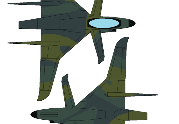 Самолет Scaled Composites ARES Air Force - чертежи, габариты, рисунки
