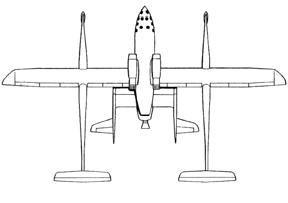 Самолет Scaled Composites Model 318 White Knight (USA) (2002) - чертежи, габариты, рисунки