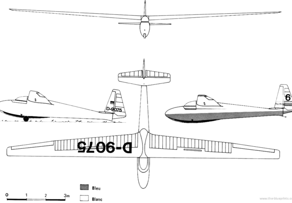 Aircraft Schleicher Ka-6A Rhonsegler - drawings, dimensions, figures