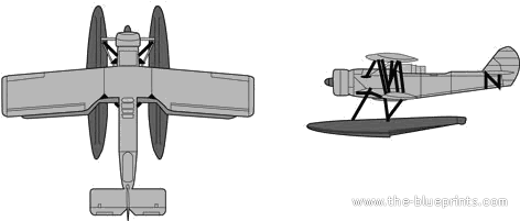 Самолет Seaplane - чертежи, габариты, рисунки
