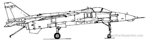Самолет Sepecat Jaguar M - чертежи, габариты, рисунки
