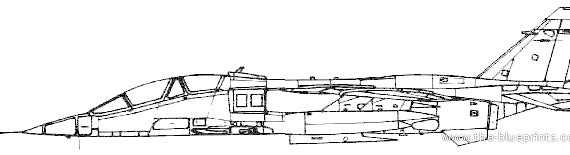 Самолет Sepecat Jaguar T Mk.II - чертежи, габариты, рисунки