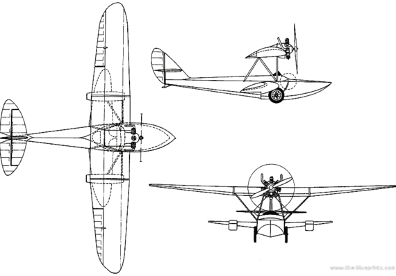 Самолет Shavrov Sh-1 (Russia) (1929) - чертежи, габариты, рисунки