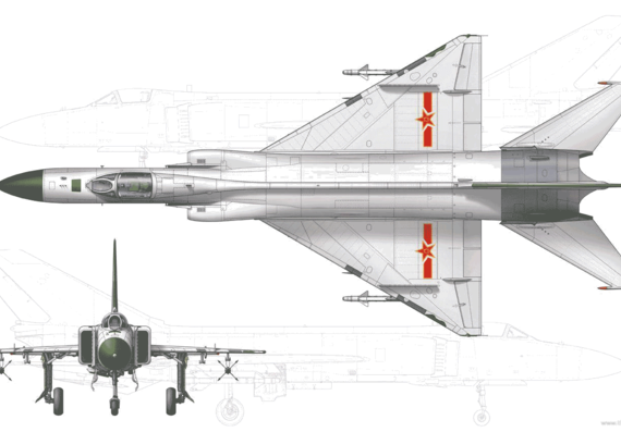 Shenyang J-8 aircraft - drawings, dimensions, figures