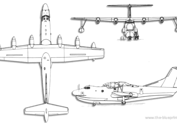 Самолет Shin Meiwa Flying boat - чертежи, габариты, рисунки