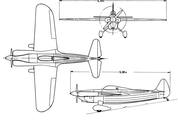 Shoestring aircraft - drawings, dimensions, figures