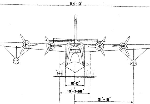 Short Empire aircraft - drawings, dimensions, figures