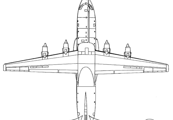 Самолет Short SC-5 Belfast - чертежи, габариты, рисунки