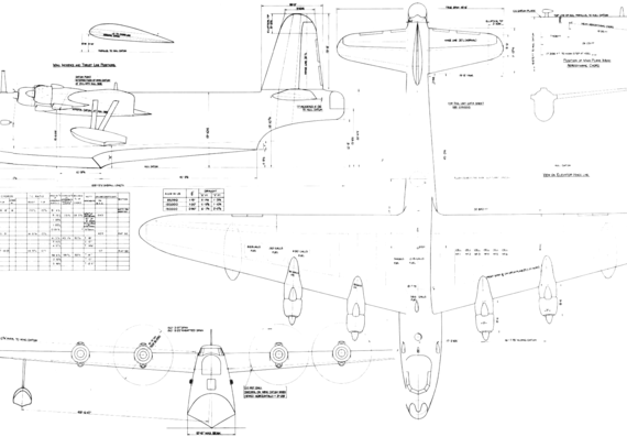 Short Shetland aircraft - drawings, dimensions, figures