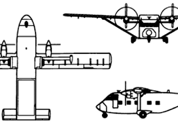 Самолет Short Skyvan 3M - чертежи, габариты, рисунки