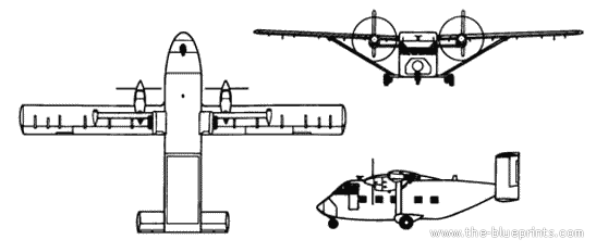 Skyvan 3M aircraft - drawings, dimensions, figures