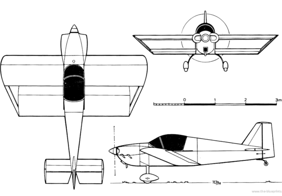 Самолет Starck AS-27 - чертежи, габариты, рисунки