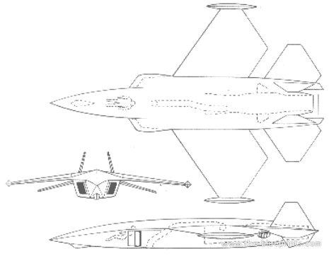 Самолет Stealth Fighter Prototype RAF - чертежи, габариты, рисунки